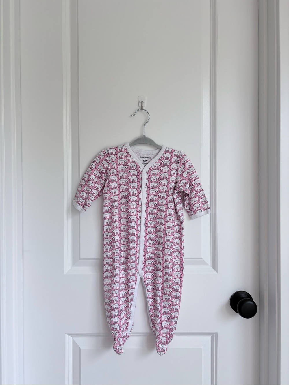 Roller Rabbit Pima Cotton Hathi Elephant Footie Pajamas in Pink